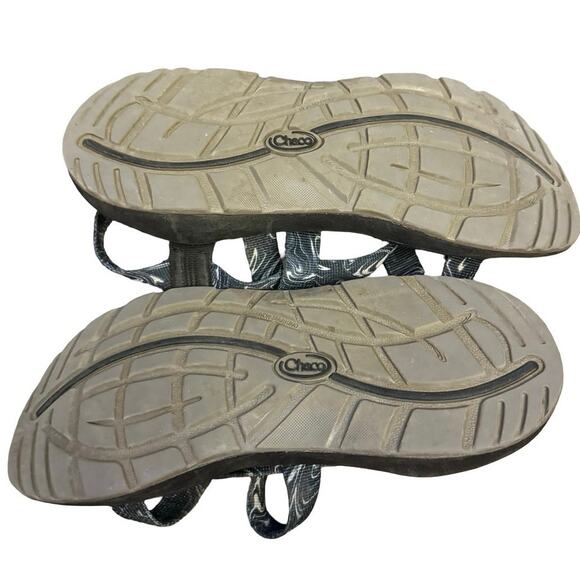 Chaco Z/Cloud Sandals Adjustable 8 J107396 Cushioned Black gray watercolor - Picture 7 of 7